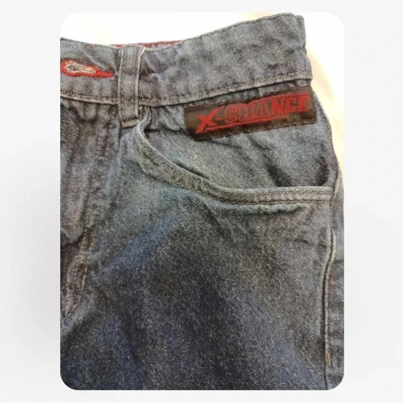 Survival Gear Moto Blue Straight Leg Jeans Size 14 - Picture 8 of 10